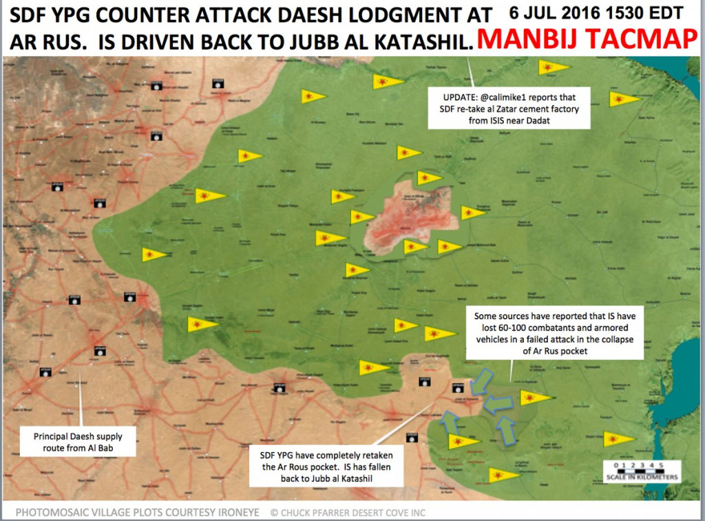 Syrian Democratic Forces Prepare New Storm of Manbij, 100 ISIS Militants Killed in Ar Rus