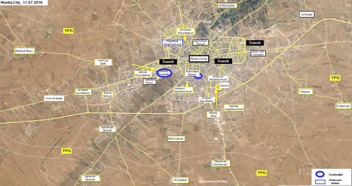 Syrian Democratic Forces Divide ISIS-controlled Areas in Manbij