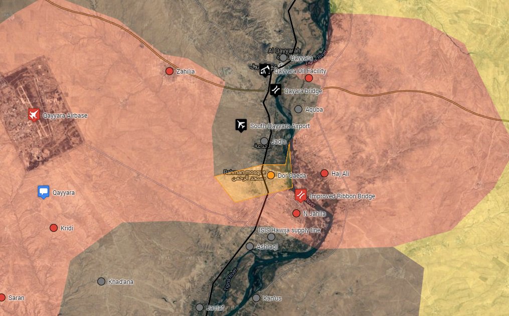 Iraqi Security Forces Capture Dor Qaeda East of Qayyara Airbase