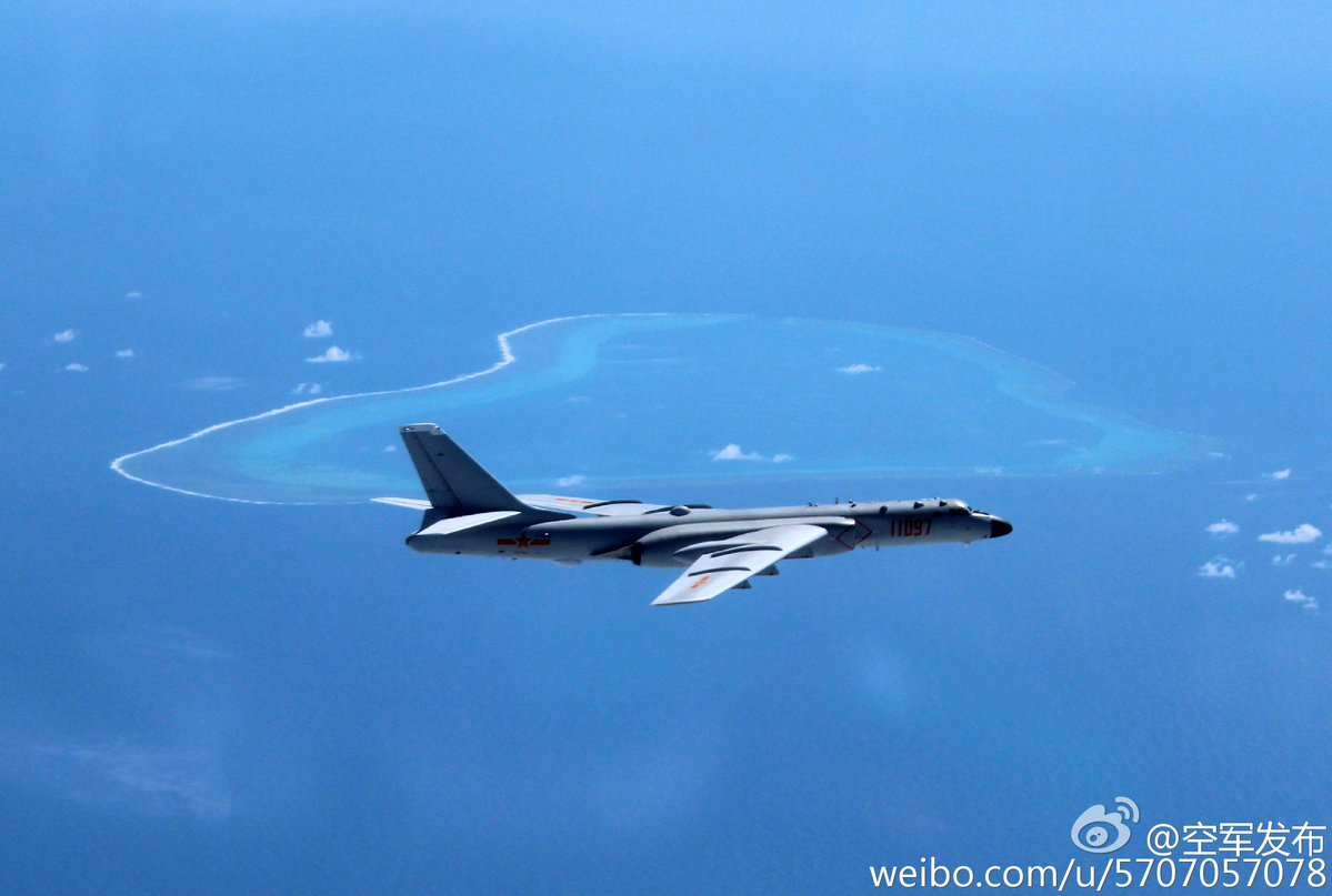 Beijing Uses Its Nuclear Capable H-6K Bomber to Patrol over South China Sea