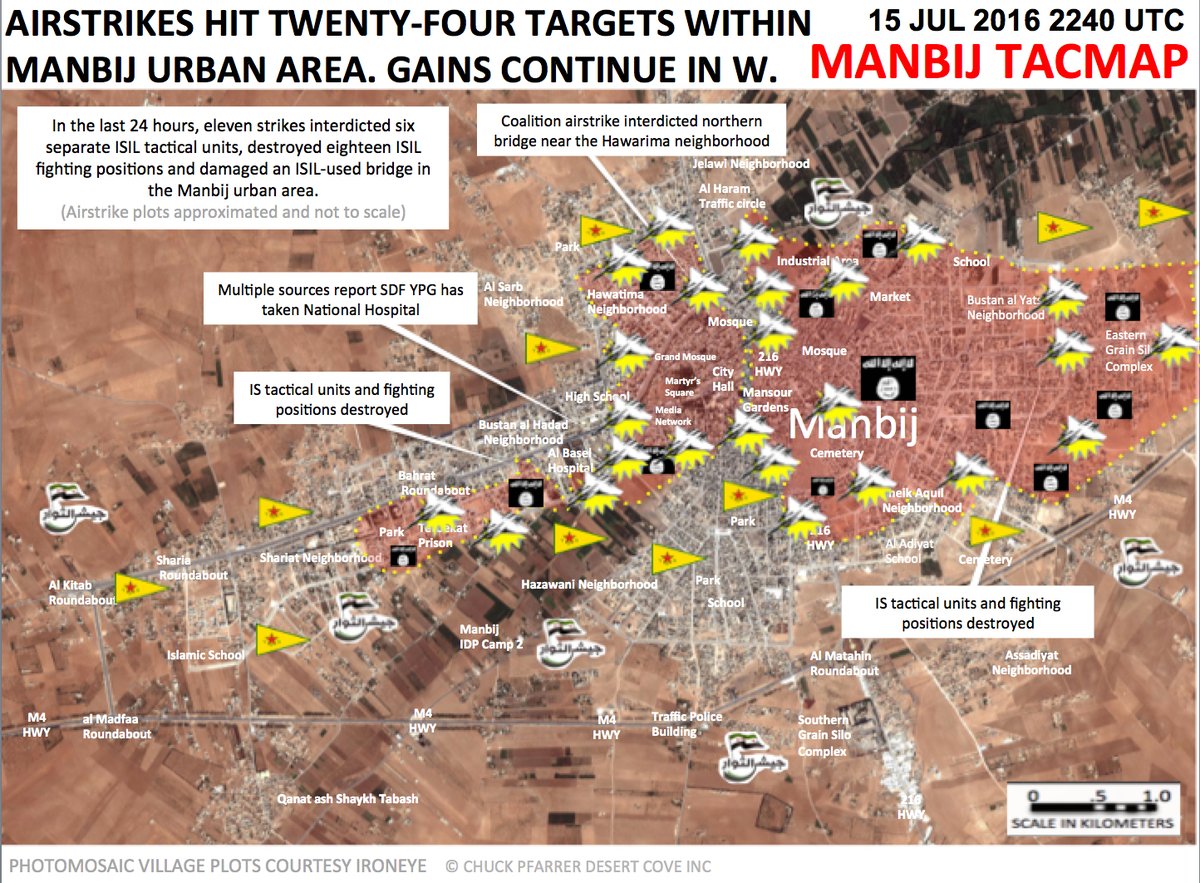 Heavy Airstrike Continue against Urban Targets in Syria's Manbij