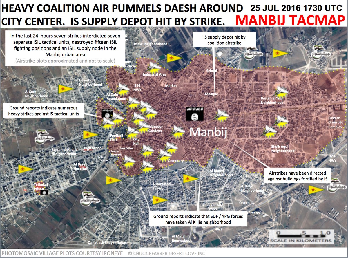 SDF Narrowing Siege on Manbij City Center. 24 ISIS Terrorists Killed in Clashes