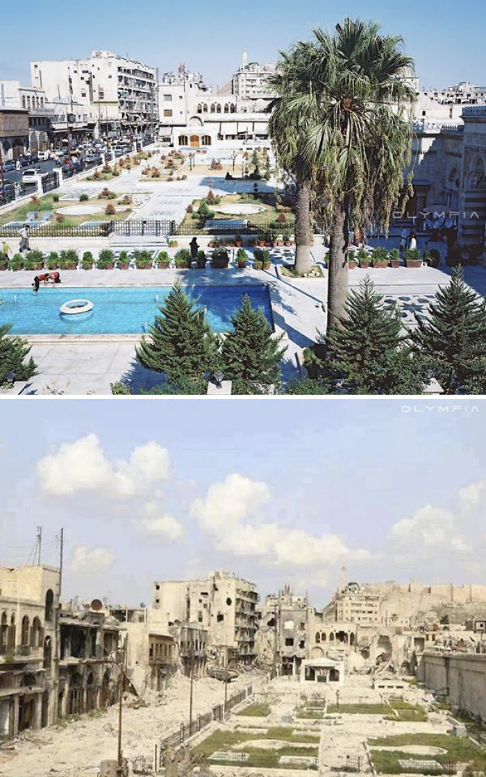 Photo Comparison: Aleppo City - Before and After 'Arab Spring'