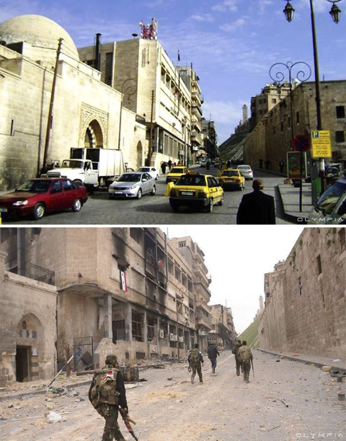 Photo Comparison: Aleppo City - Before and After 'Arab Spring'