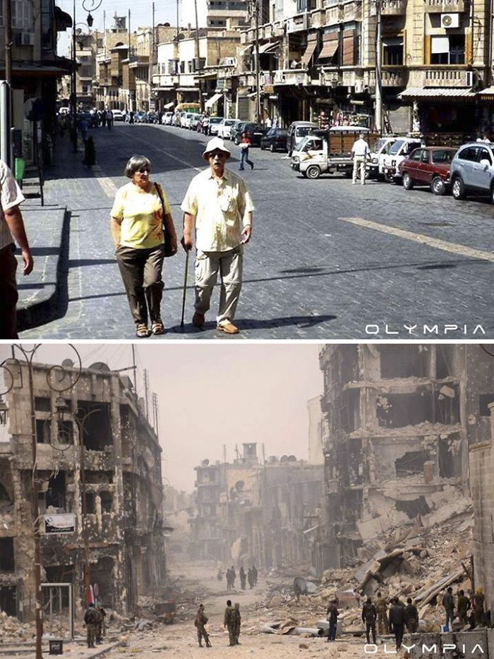 Photo Comparison: Aleppo City - Before and After 'Arab Spring'