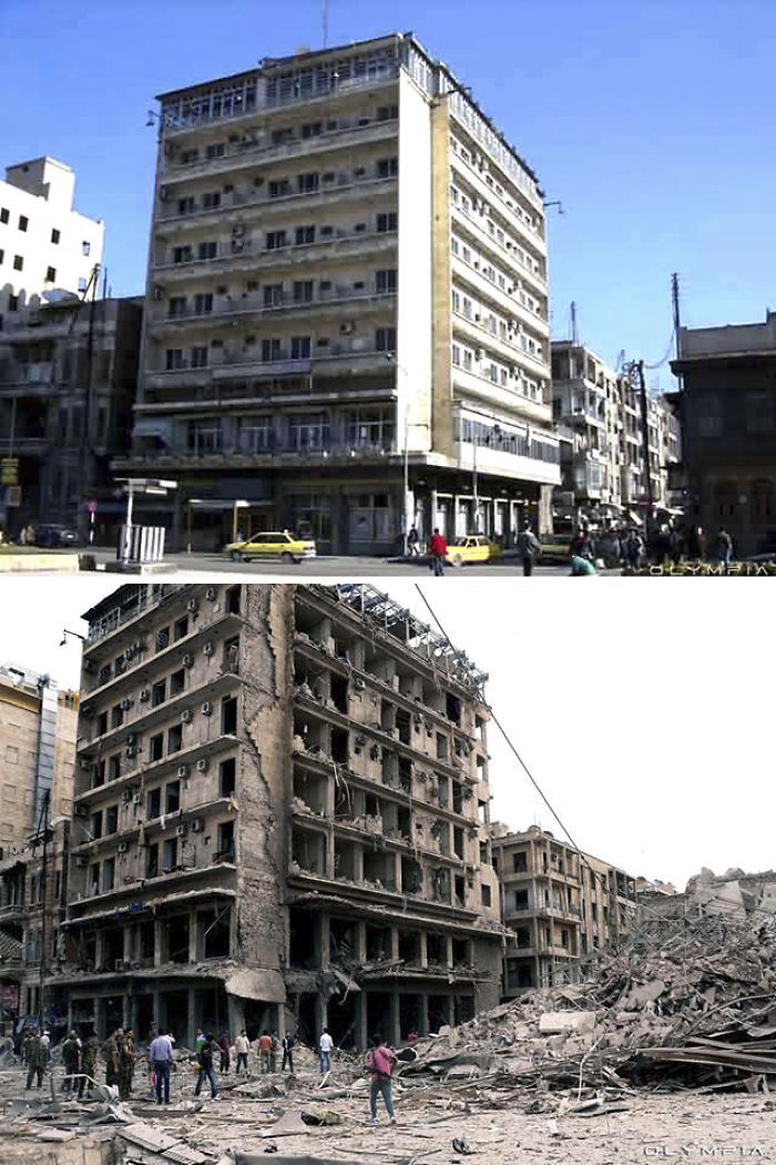 Photo Comparison: Aleppo City - Before and After 'Arab Spring'