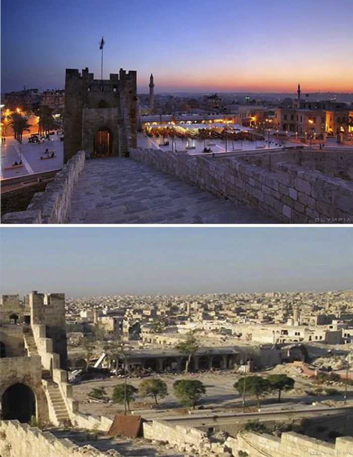 Photo Comparison: Aleppo City - Before and After 'Arab Spring'