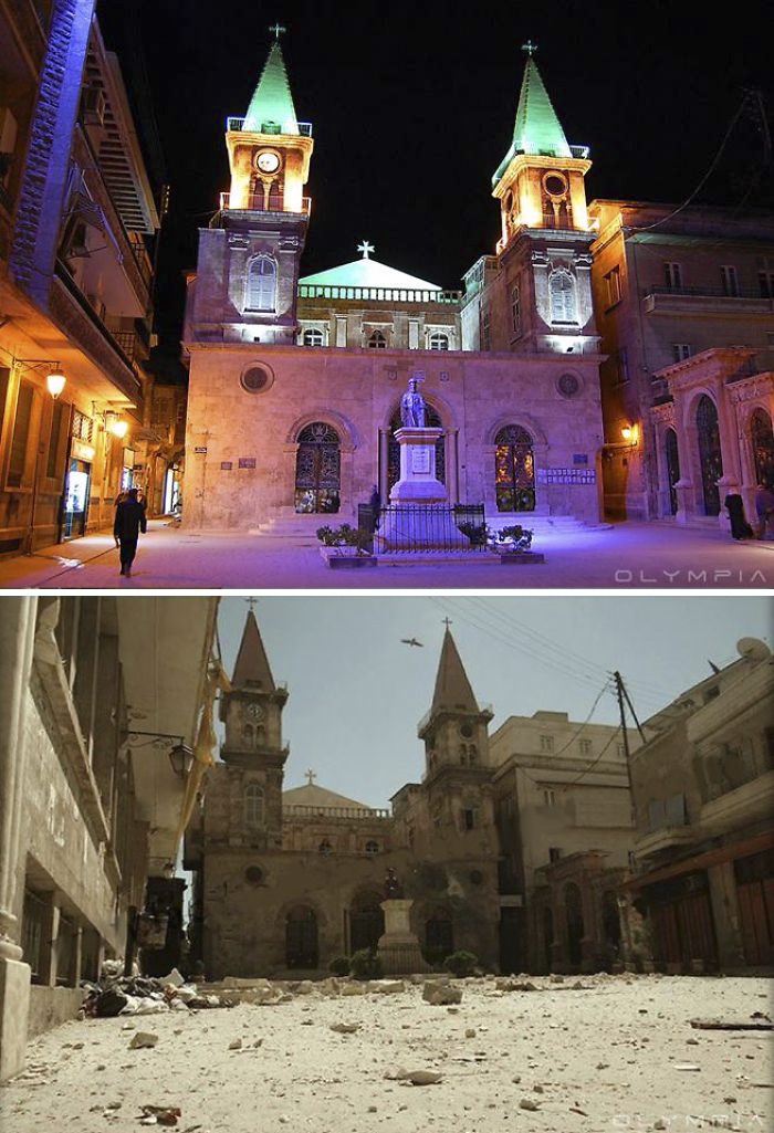 Photo Comparison: Aleppo City - Before and After 'Arab Spring'