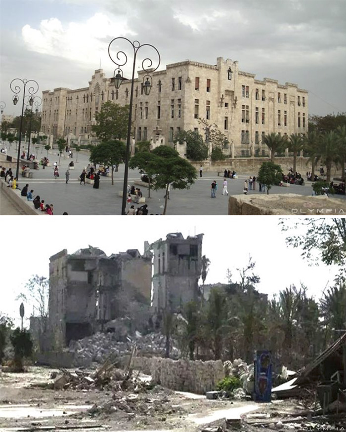 Photo Comparison: Aleppo City - Before and After 'Arab Spring'