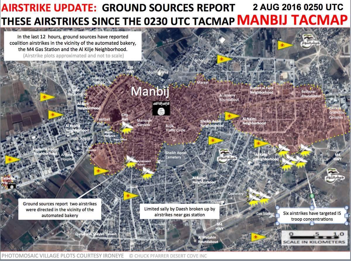 US-led Coalition Delivers More Air Strikes on ISIS Targets in Manbij