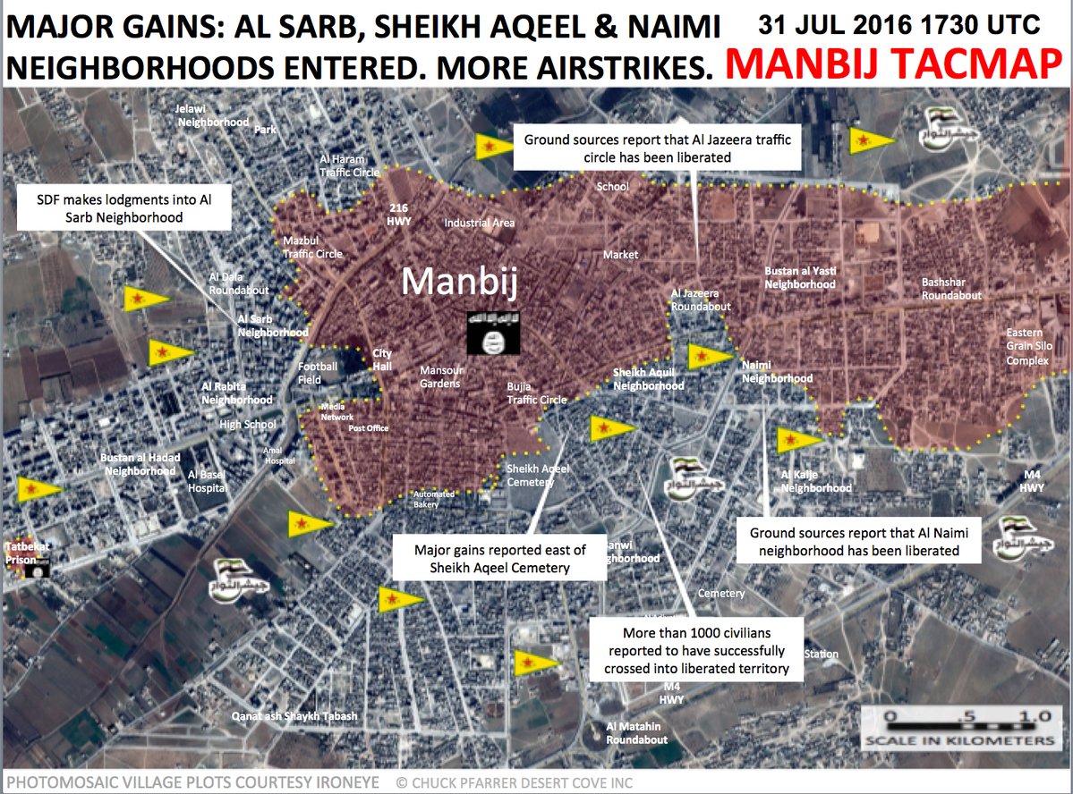 Syrian Democratic Forces Take Control of Naimi Neighborhood in Manbij