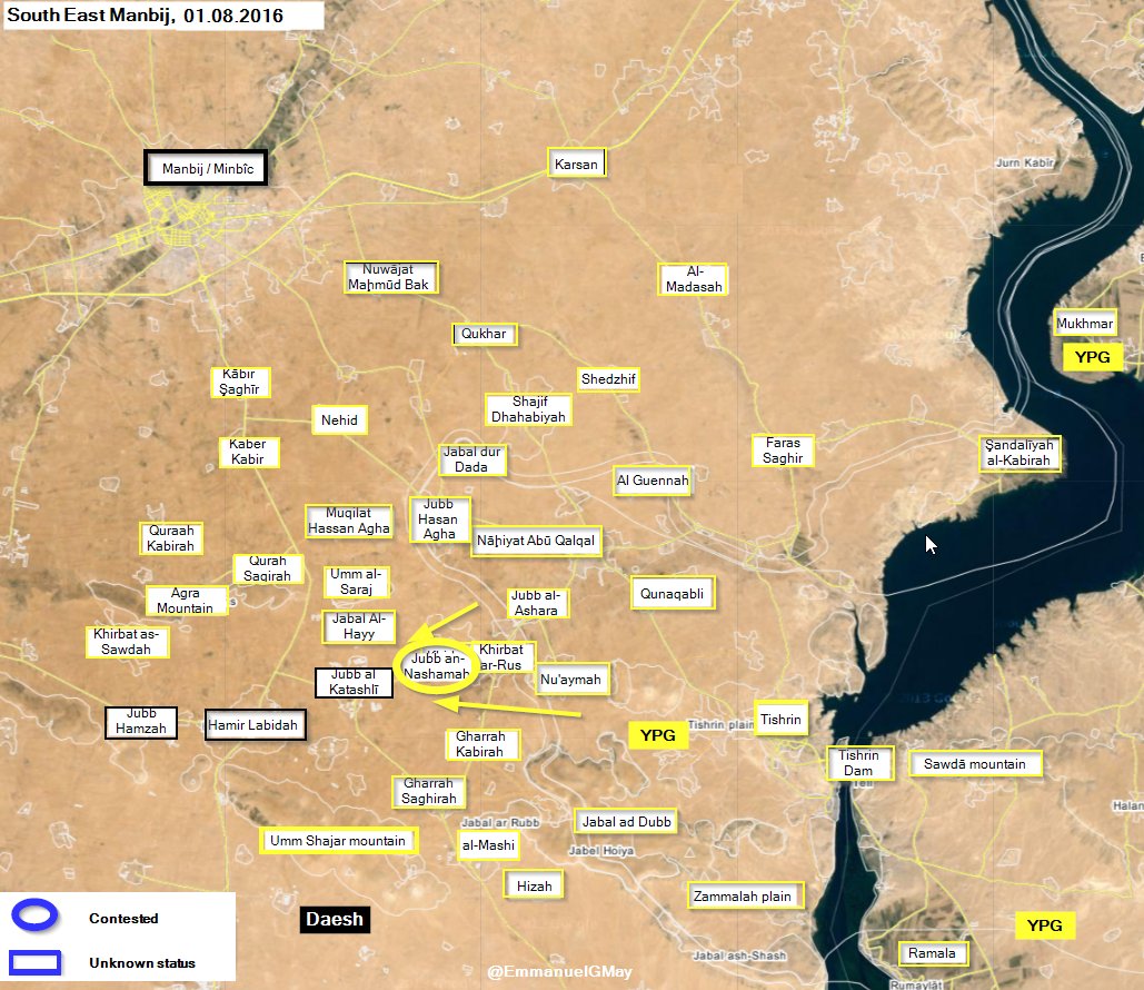 Syrian Democratic Forces Regain Jubb an-Nashamah from ISIS in Aleppo Province