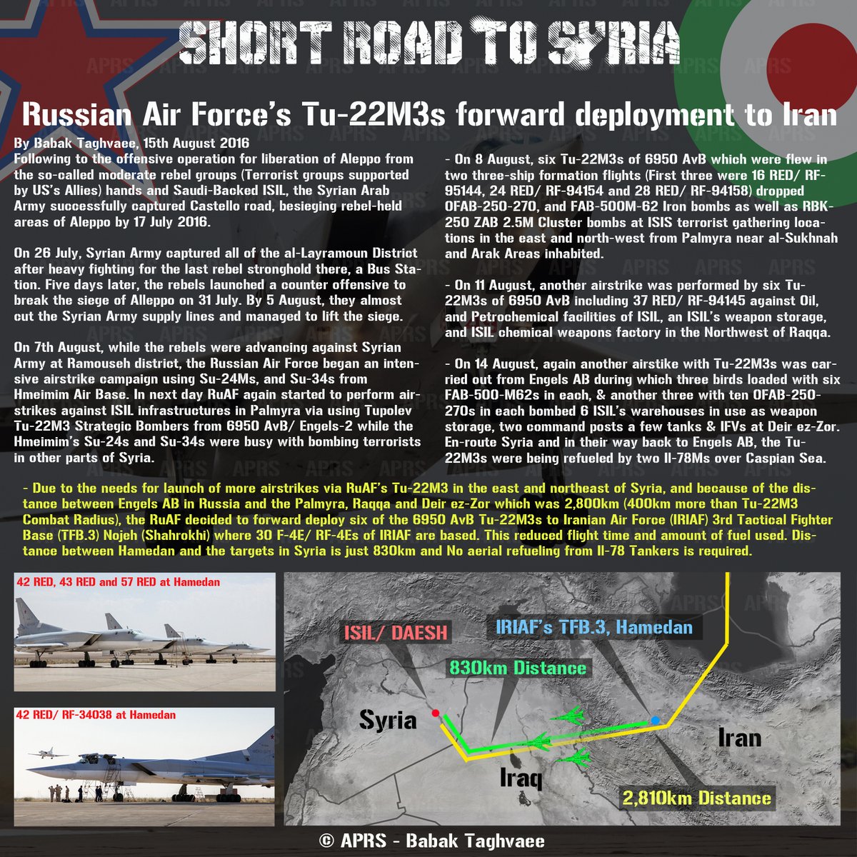 Russian Tu-22M Bombers Spotted at Hamadan Air Base in Iran (Photos, Maps, Analysis)