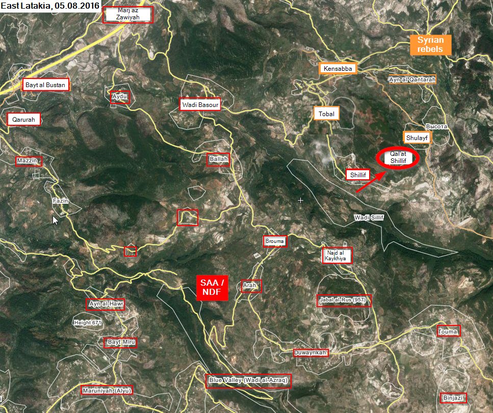 Military Situation in Northern Latakia on August 5