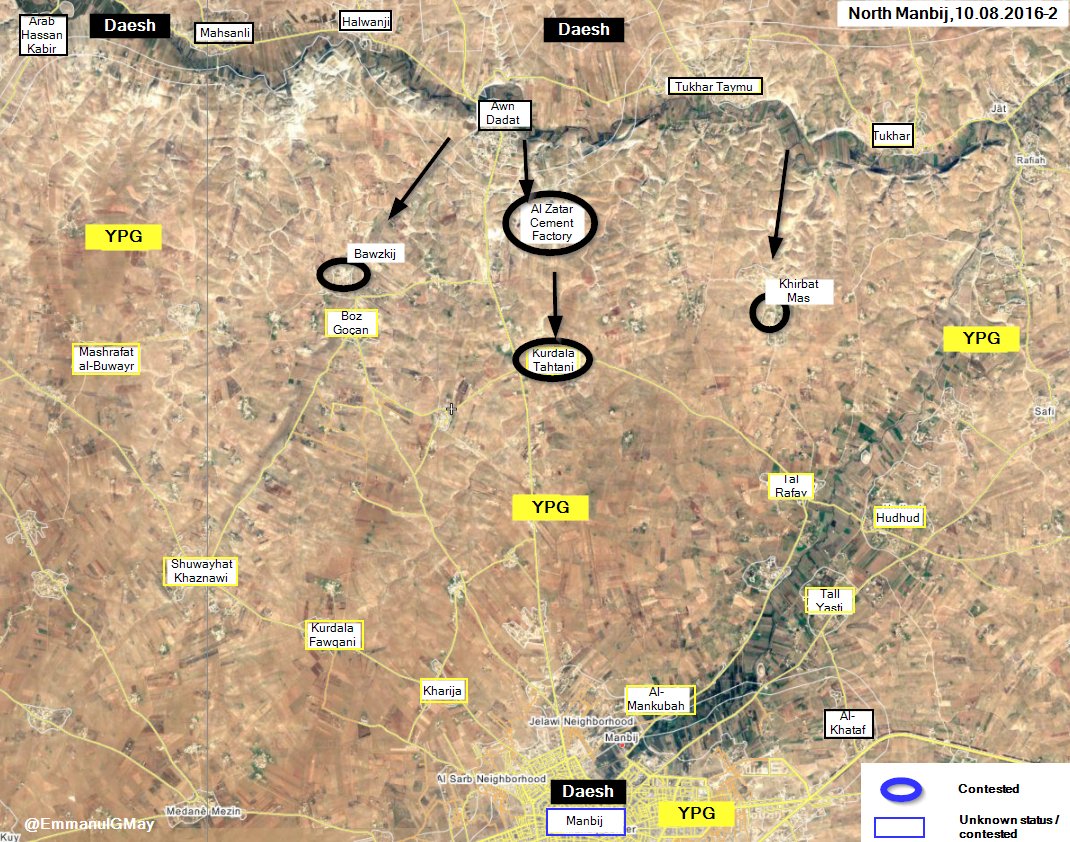 ISIS Counter Attack North of Manbij