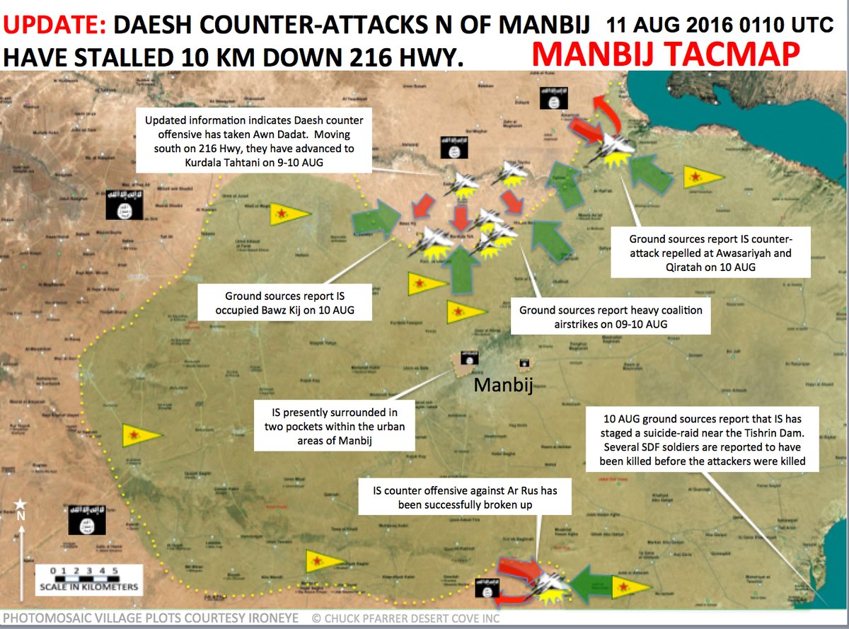 ISIS Counter Attack North of Manbij