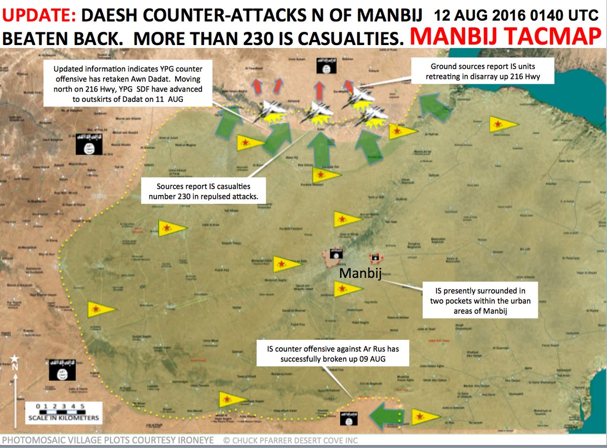 230 Terrorists Killed in Failed ISIS Offensive North of Manbij