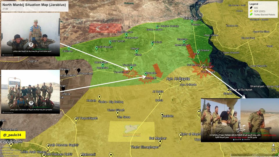 Map Update: Turkey-led Forces Engage SDF in Northern Syria. 1 Turkish Soldier Killed, 2 Wounded