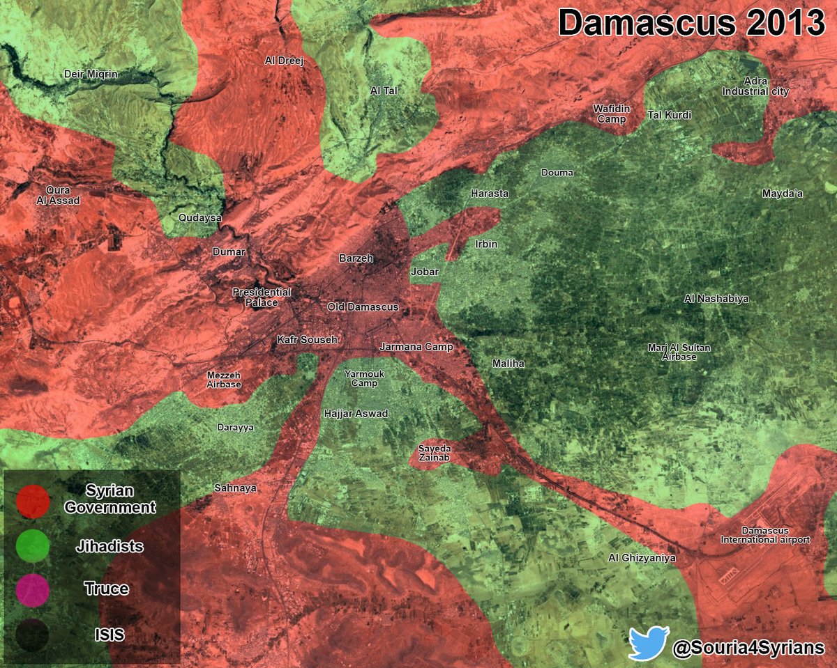 Map Comparison: Damascus 2013 Vs Damascus 2016