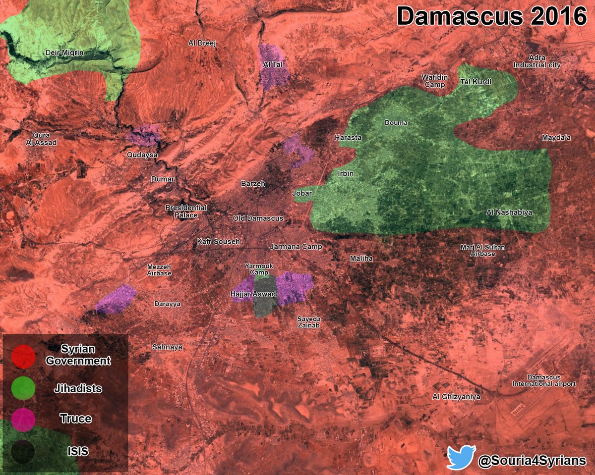 Map Comparison: Damascus 2013 Vs Damascus 2016