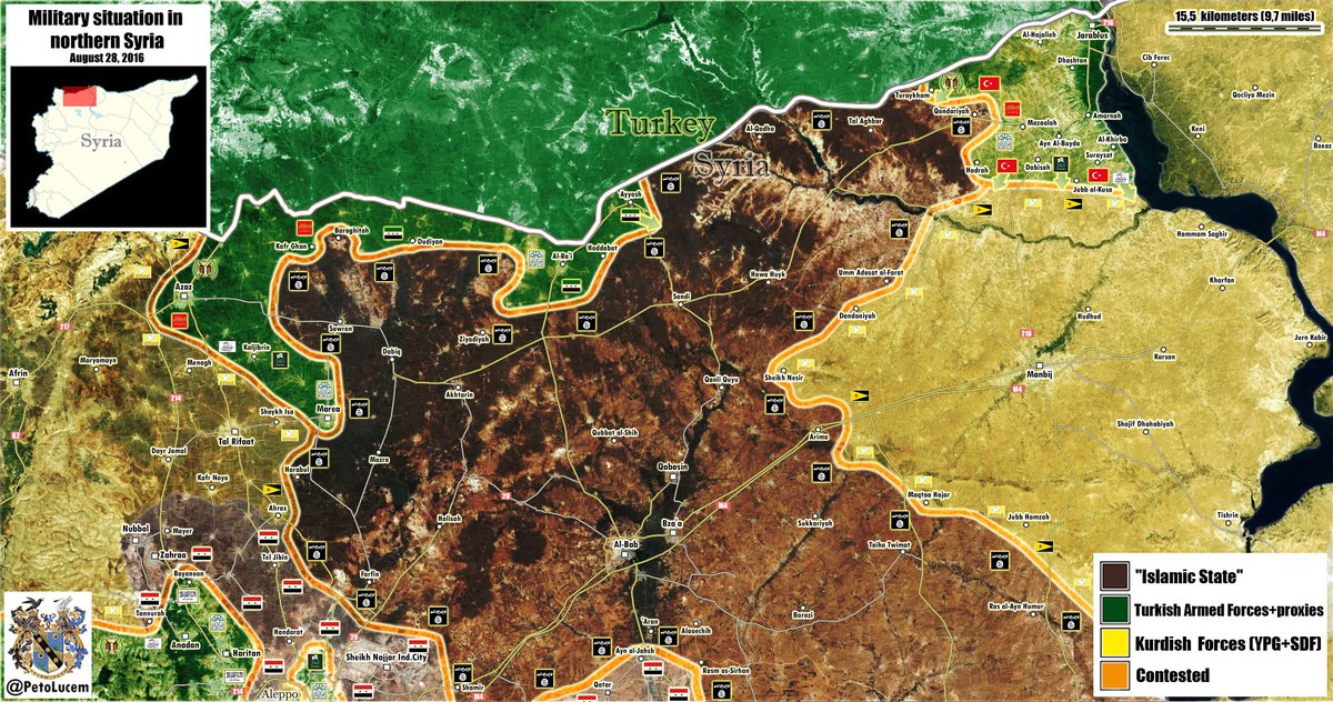 Map Update: Military Situation in Aleppo Province, Syria on August 28