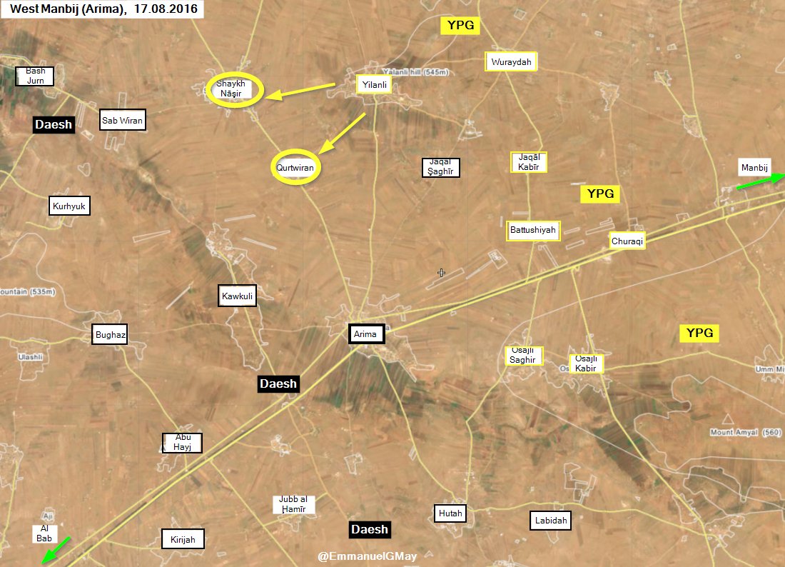 Syrian Democratic Forces Seize 2 more Villages from ISIS West of Manbij