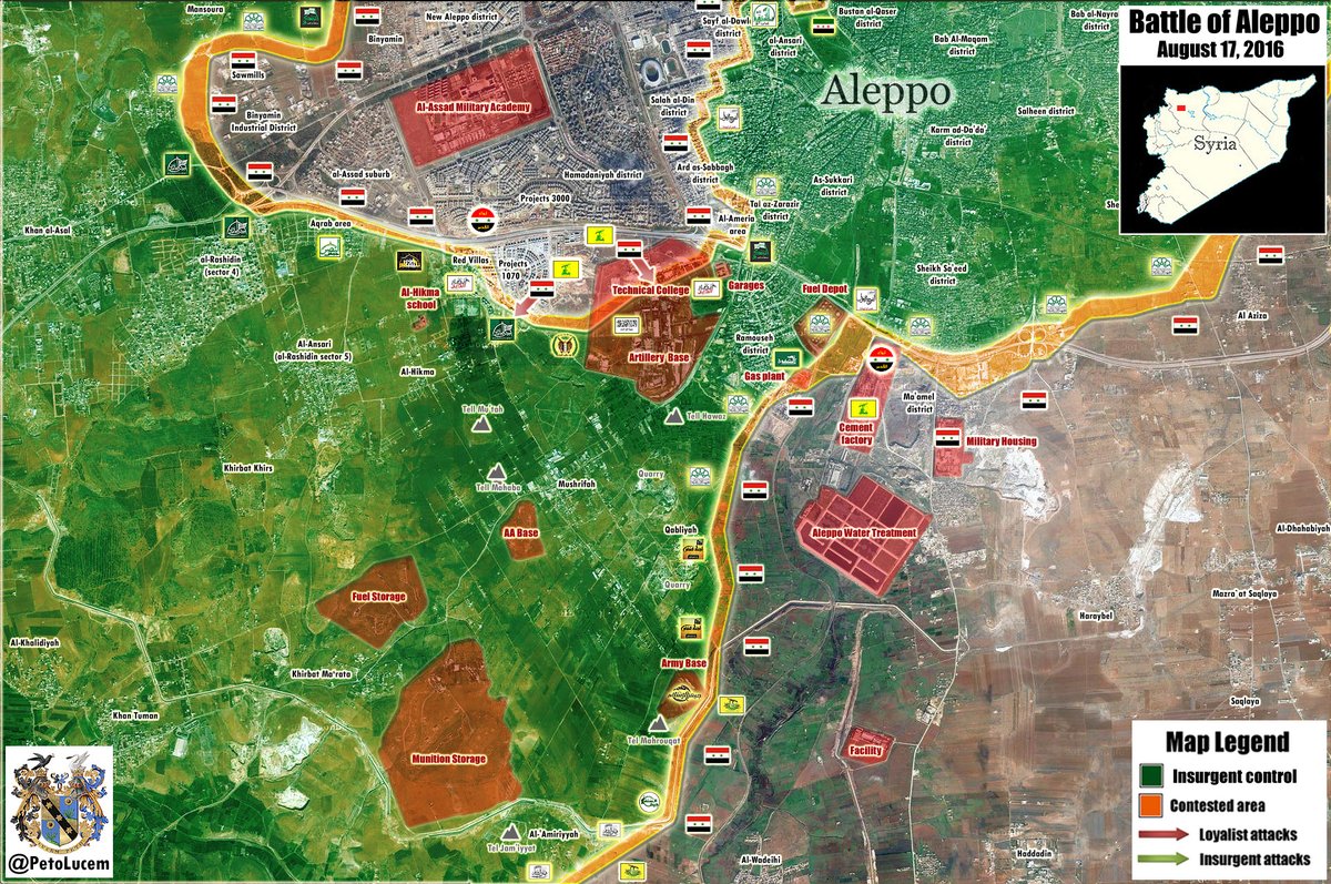 Overview of Military Situation in Aleppo City on August 18 (Maps, Videos)