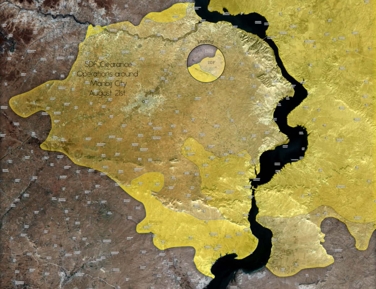 Map: Syrian Democratic Forces' Gains in Manbij Countryside Over Past Few Days