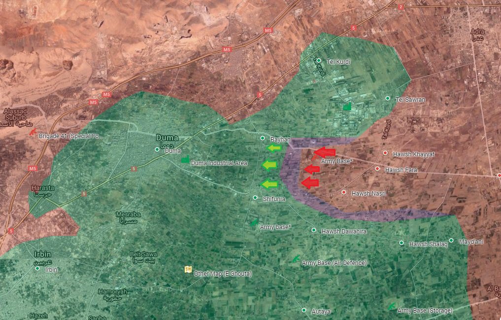 Syrian Army Seizes More Areas in Eastern Ghouta