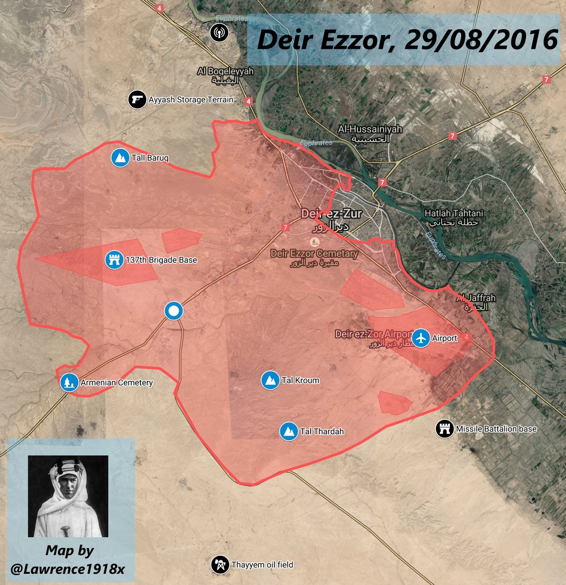 Military Situation in Deir Ezzor, Syria on August 29