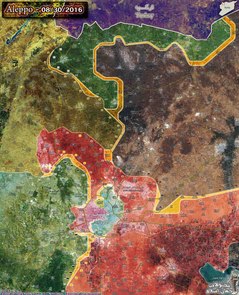 Overview of Military Situation in Northern Syria On August 31