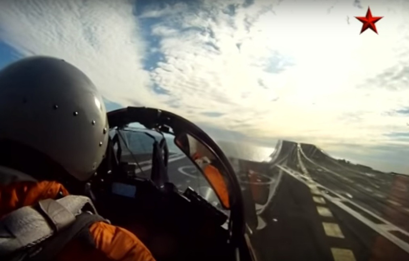 Aircraft MiG-29KR Landed on Deck of Admiral Kuznetsov for First Time (Video)