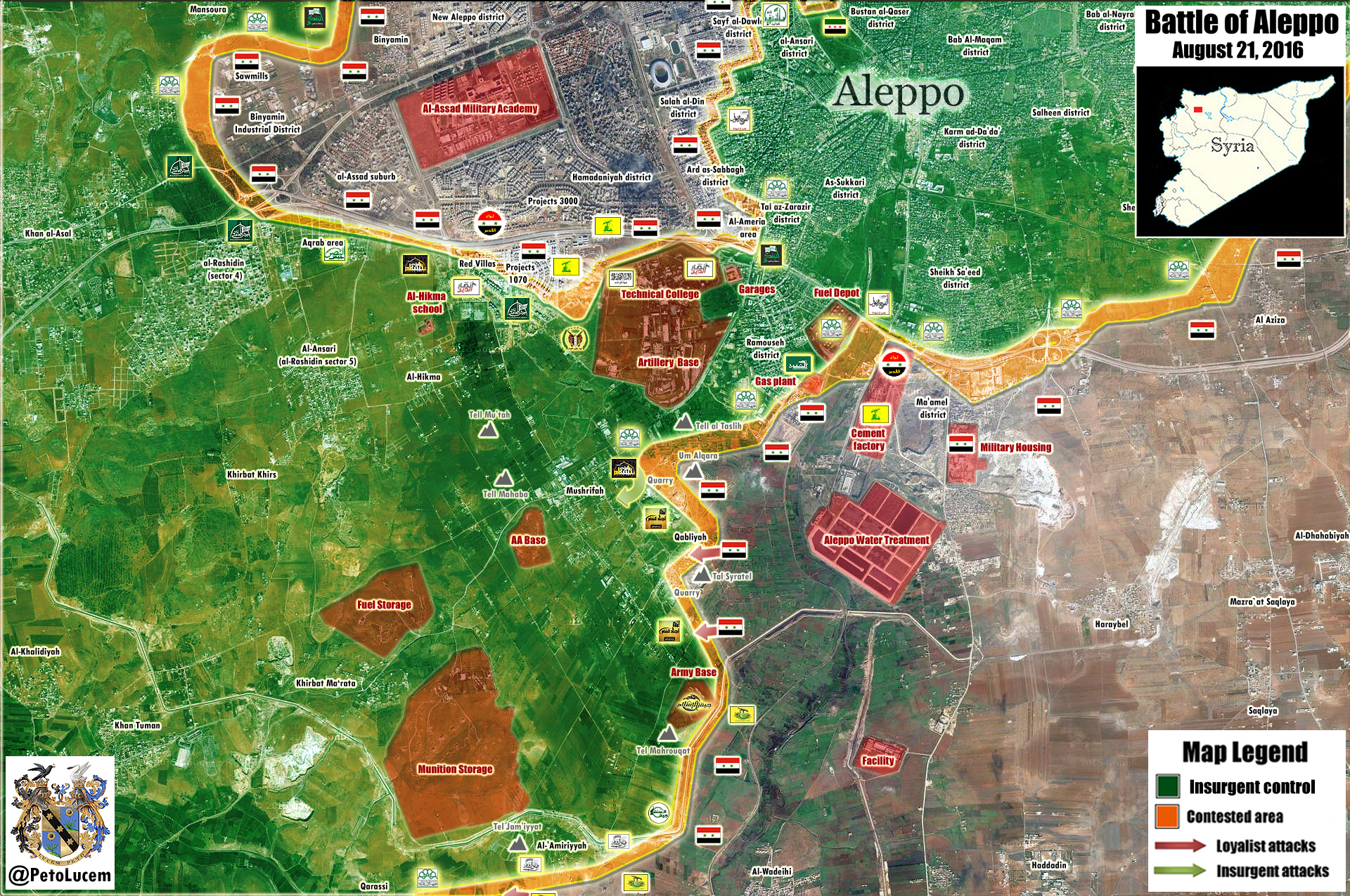 Overview of Military Situation in Aleppo CIty on August 21