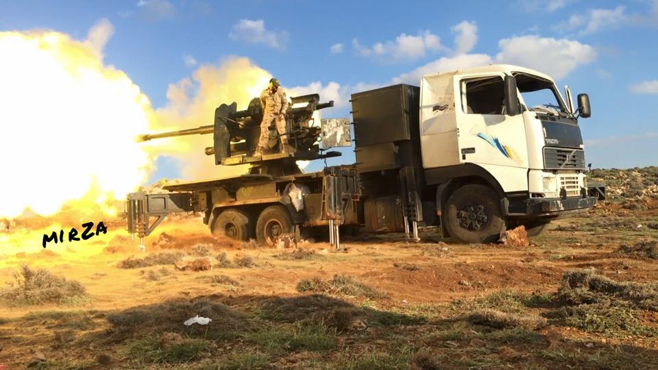 Original 100-mm Self-Propelled Artillery Platforms Eliminate Terrorists in Syria (Photos)