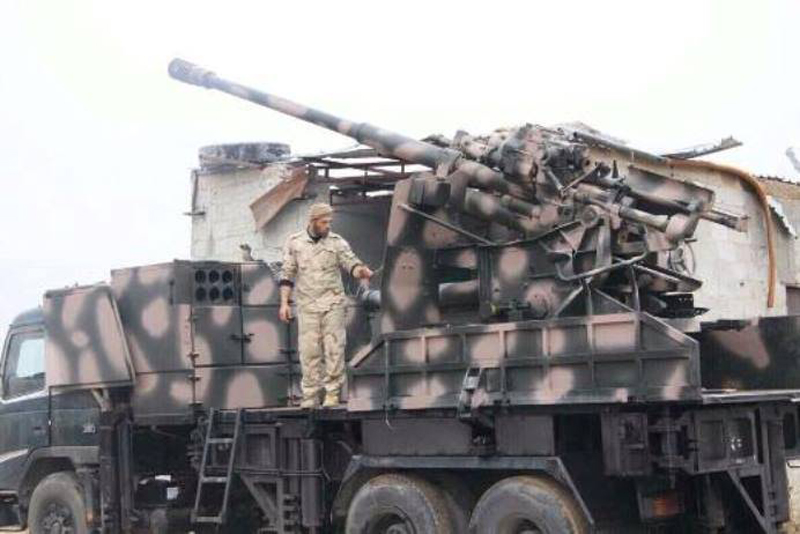 Original 100-mm Self-Propelled Artillery Platforms Eliminate Terrorists in Syria (Photos)