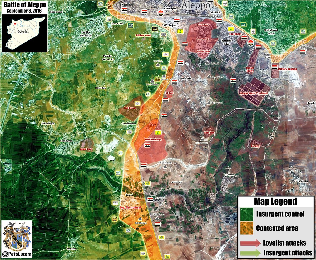 Overview of Battle for Aleppo City on September 9, 2016 (Maps, Photos)