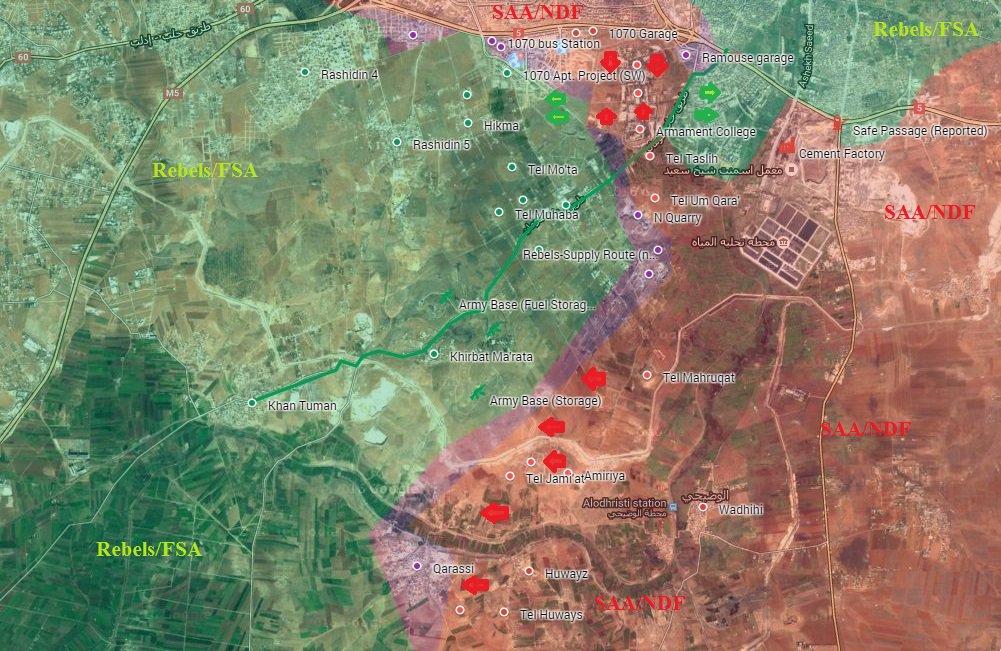 Syrian Army and Its Allies Cut Off Jaish al-Fatah's Corridor, Besieged Aleppo City (Maps, Videos)