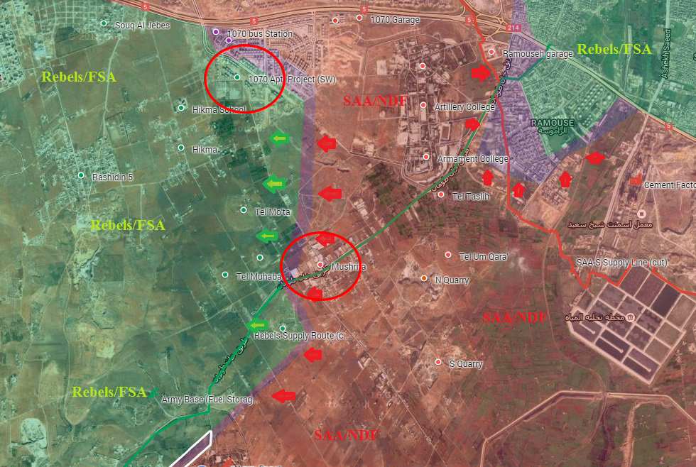 Terrorists Retreating from Mushrifah and Northern Part of 1070 Apartment Project in Aleppo