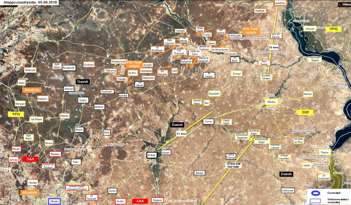 Turkey-led Military Operations in Northern Syria on September 5-6