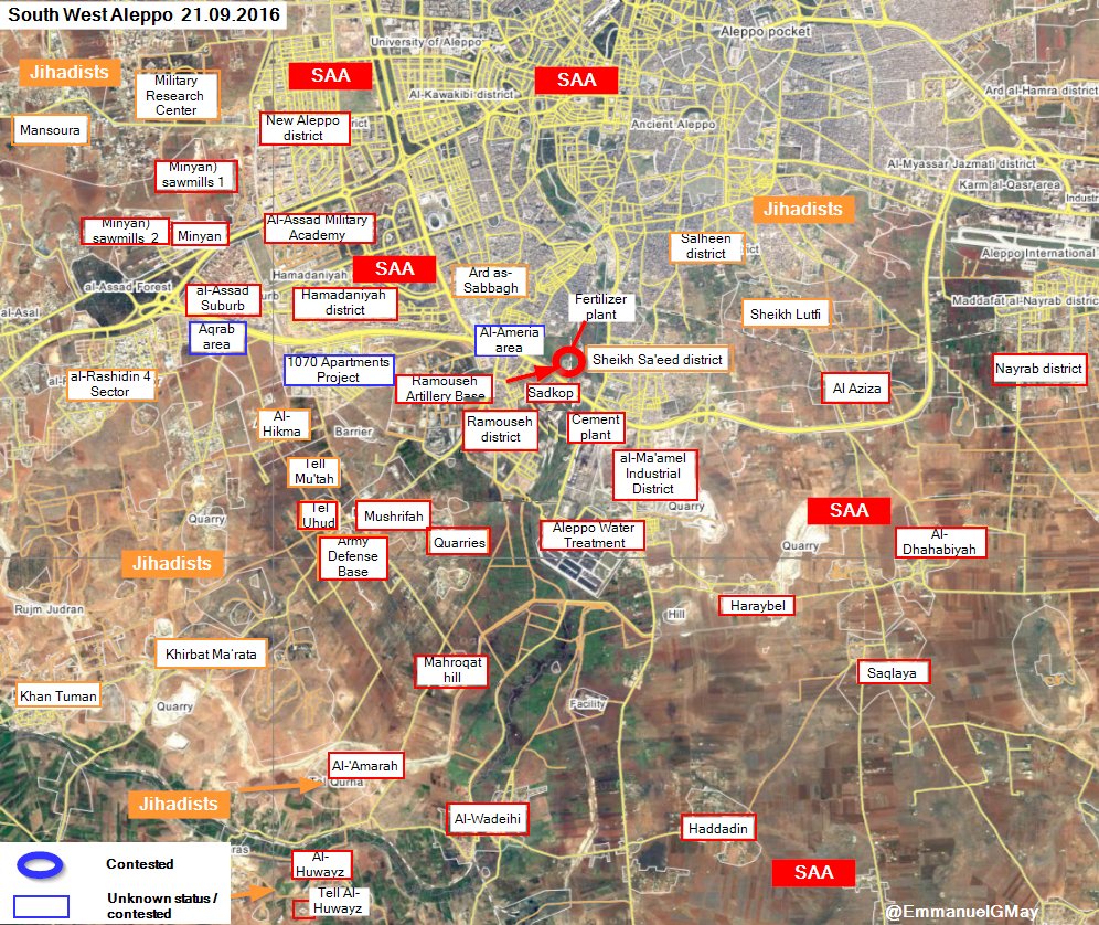 Syrian Army and Hezbollah Seizing Areas insdie Aleppo City