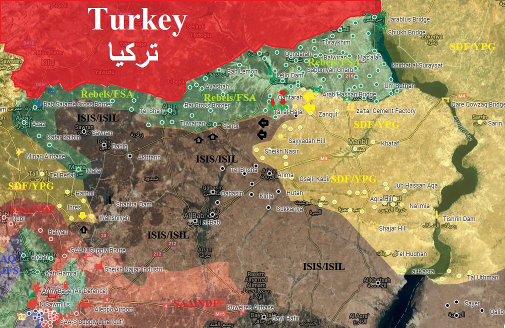 Turkey-led Forces Are in Control of 845km² of Syrian Territory