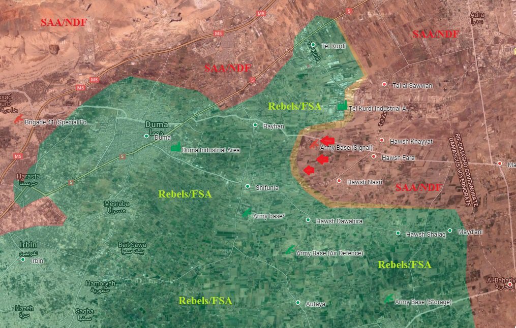 Government Forces Take Control of Signal Military Base in Eastern Ghouta