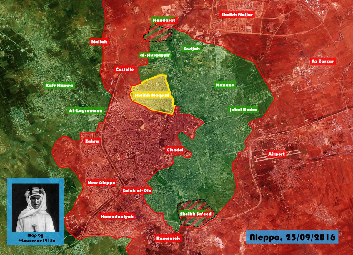 Government Forces Advancing in Sheikh Sa'eed Neighborhood of Aleppo. Terrorists Counter-Attack in Handarat