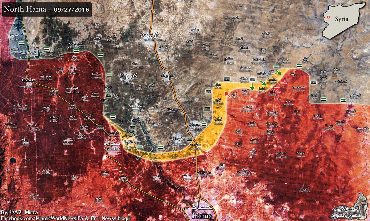 Government Forces Counter Attack on Al-Nusra, Jund al-Aqsa & Co in Northern Hama