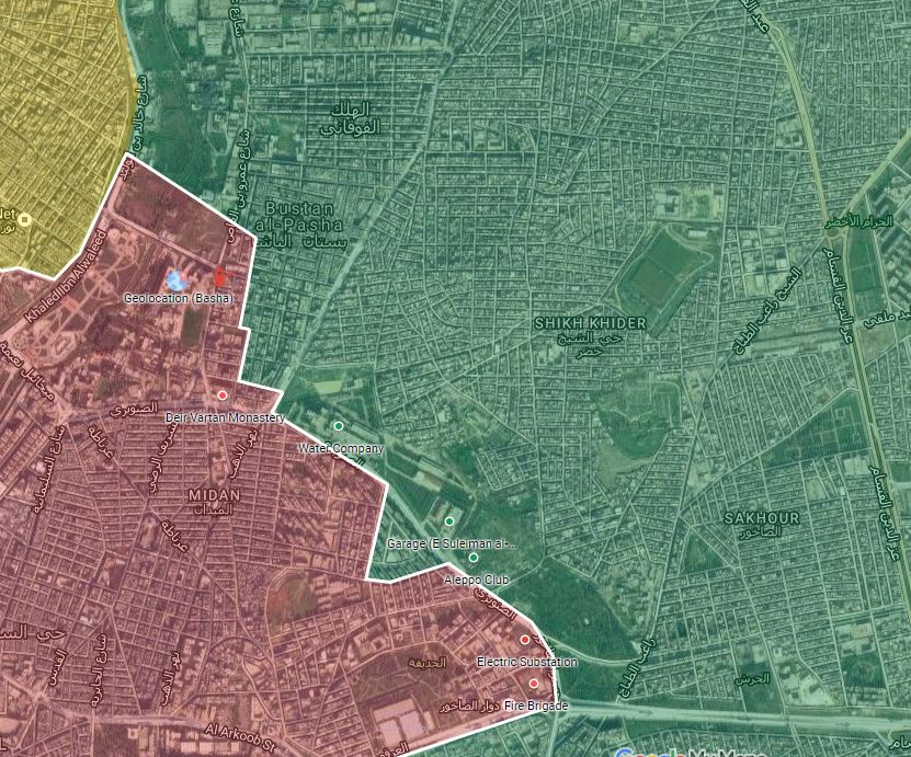 Overview of Military Situation in Aleppo City on October 8-9, 2016