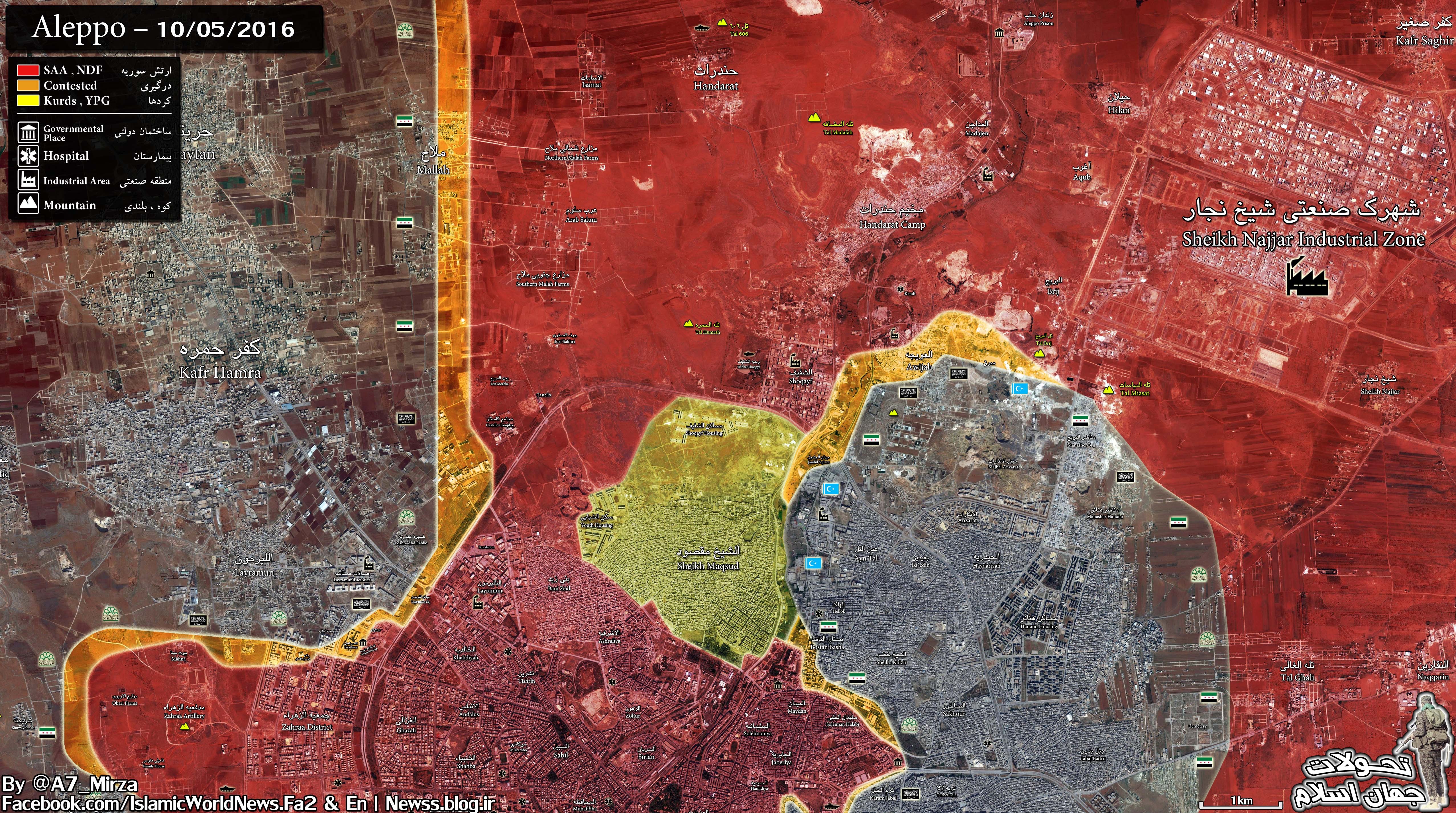 Overview of Military Situation in Aleppo City, October 6, 2016