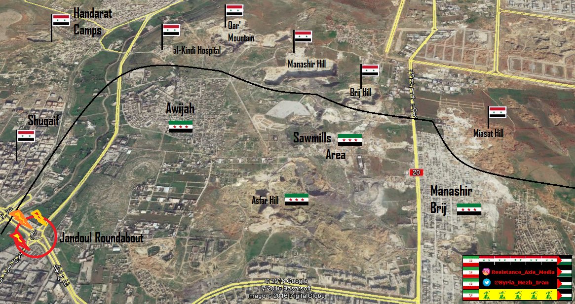 Govt Forces Keep Fire Control of Jandoul Roundabout in Northern Aleppo