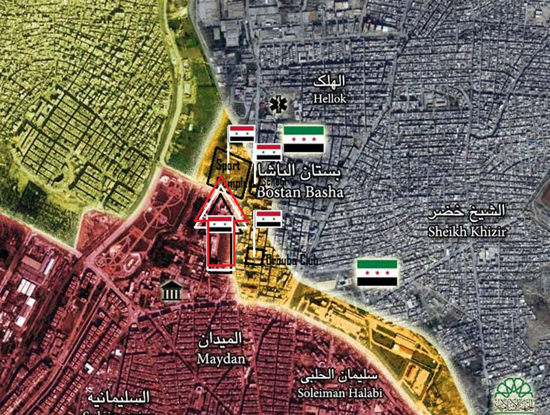 Map Update: Govt Forces Seize Over Half of Bustan al-Pasha Neighobrhood of Aleppo