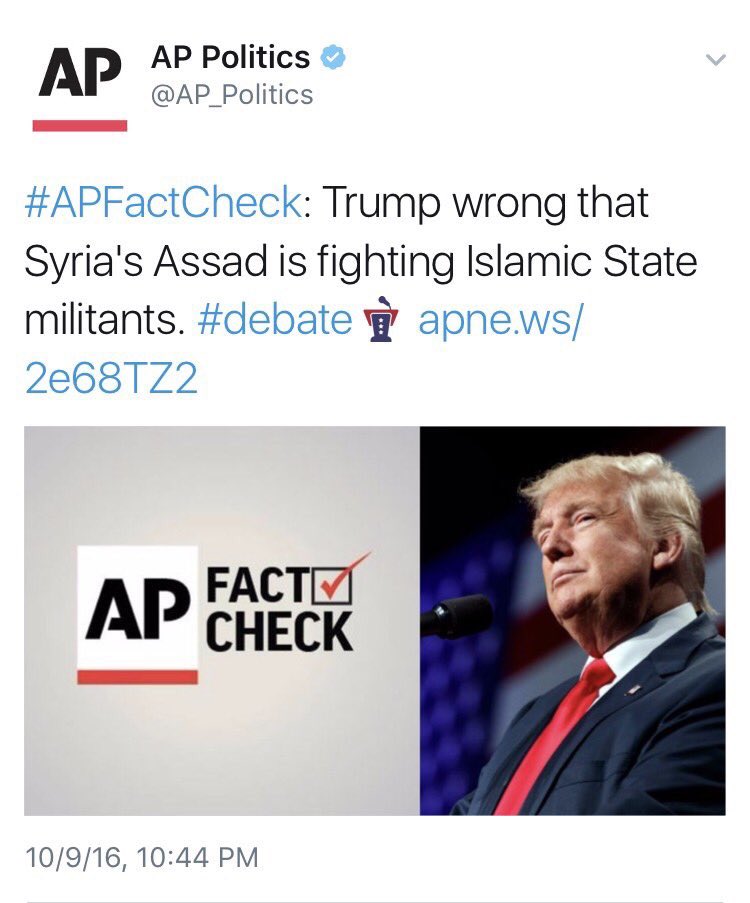 Associated Press Was Forced to Delete Propaganda Post that 'Assad Forces' Not Fighting ISIS