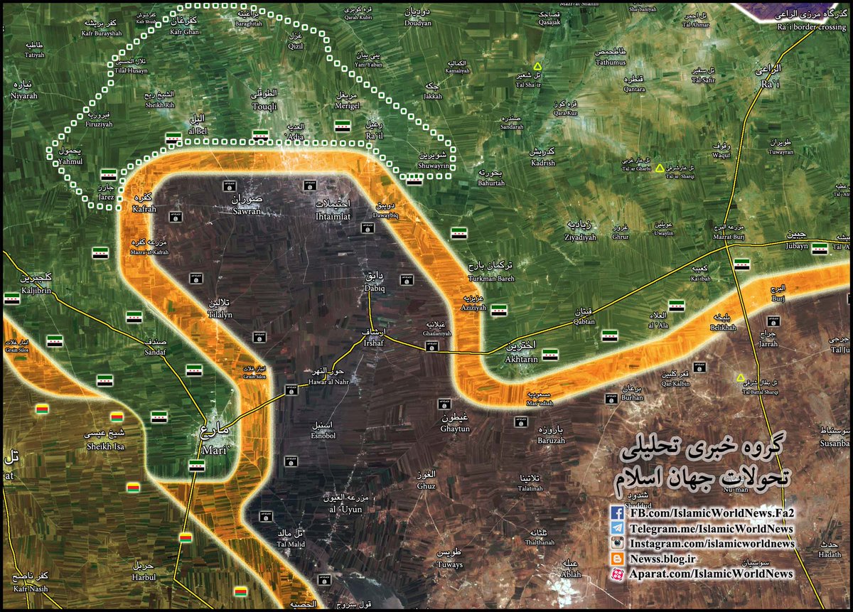 Turkish-backed Militants Gain more Areas from ISIS near Azaz, Syria